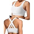 Sports Bras for Women X Back High Supports White