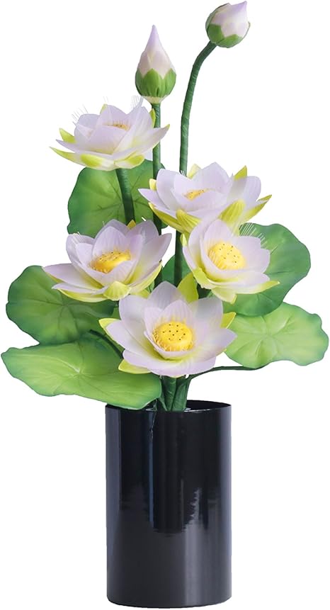 Amazon グランドルミナス ハス 蓮華の恋路 Led お盆提灯 お掃除用 毛バタキ付属 霊前灯 仏花 供花 フラワーライト 造花 生け花 モダン仏壇に サイズ 約 Cm 高さ73 盆提灯 オンライン通販