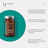 CLAV Organic Thyroid Support Capsules with Kelp Iodine Selenium 120 view 3