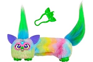 Furby DJ Furblets Can-Dee-Swirl Mini Electronic Plush Toy with Funny Stretchable Sound Effects & Music, Speaks Furbish, Pink,