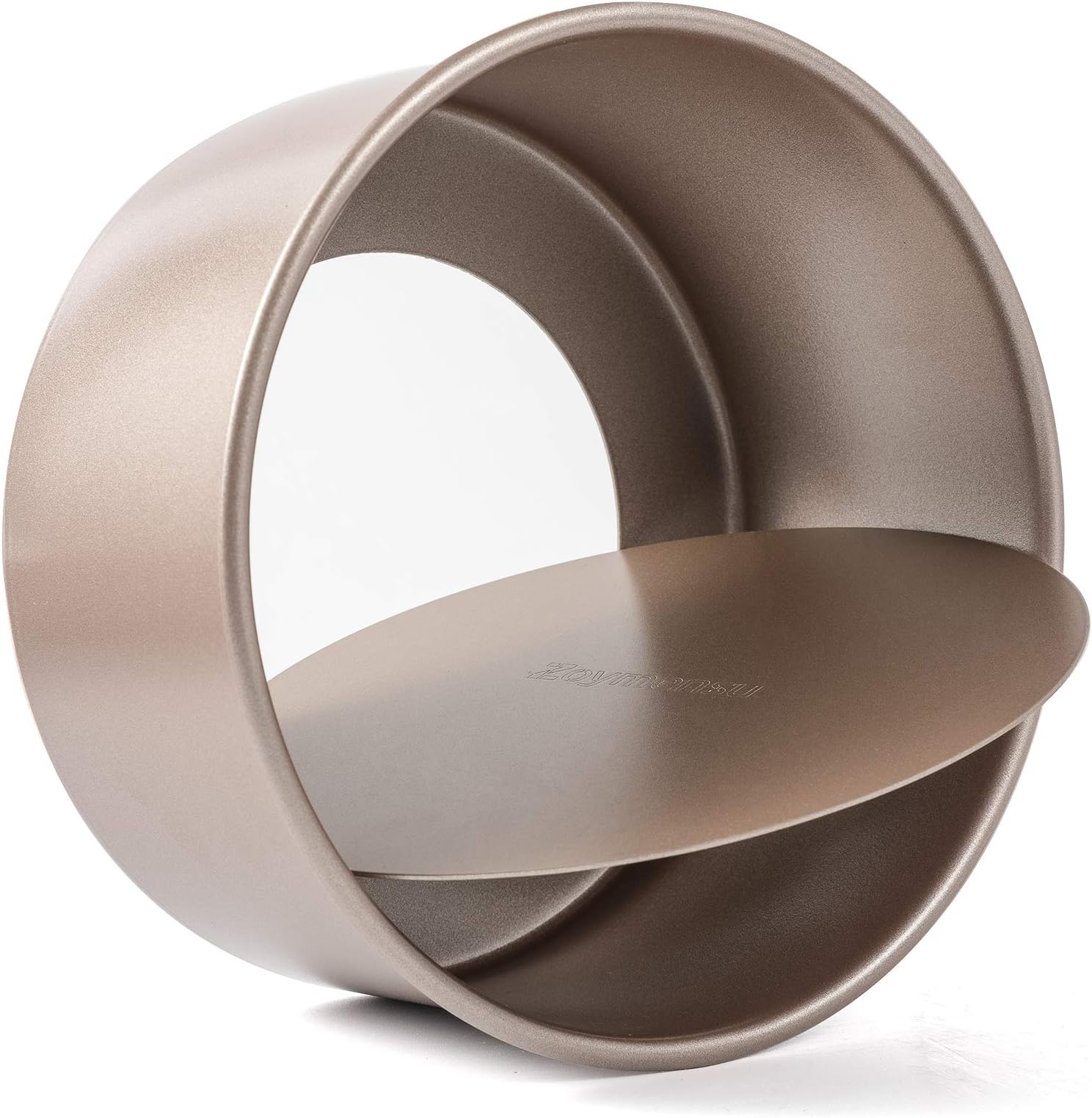Zoymensu Bakeware 8.5 Inch Round Cake Pan Deep Bakeware with Removable Loose Bottom Nonstick Carbon Steel PTFE Coating Deep Bakeware Champagne Gold