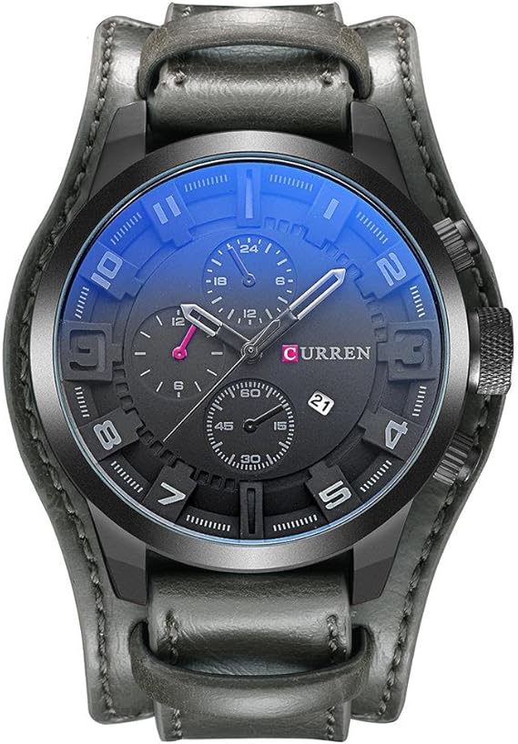 Amazon Curren 25メンズ腕時計ブランド高級ミリタリークォーツレザー腕時計スポーツメンズ黒クロック メンズ腕時計 腕時計 通販