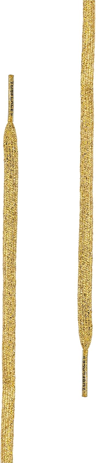 Lace Schnürsenkel Glitter 130 cm lang Gold oder Silber (Gold): Amazon ...