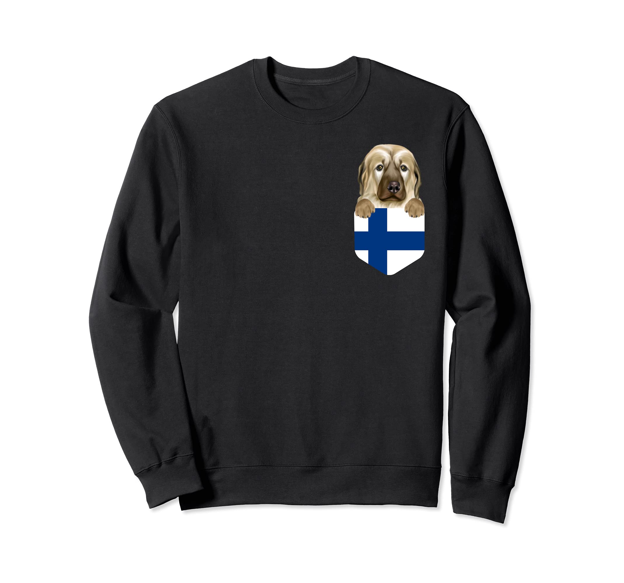 Finland Flag Anatolian Shepherd Dog Dog In Pocket Sweatshirt