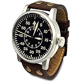 WARTIME | WW2 Military Watch - Vintage Luftwaffe Watch, Swiss-Quartz Movement with Genuine Leather Strap and 10 ATM Water Resistant. The Perfect WW2 Memorabilia. Mens Watches for Ever