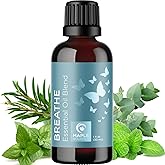 Breathe Essential Oil for Diffuser - Invigorating and Refreshing Breathe Essential Oil Blend with Eucalyptus Peppermint Tea Tree and Mint for Diffusers for Home and Shower Aromatherapy (1 Fl Oz)