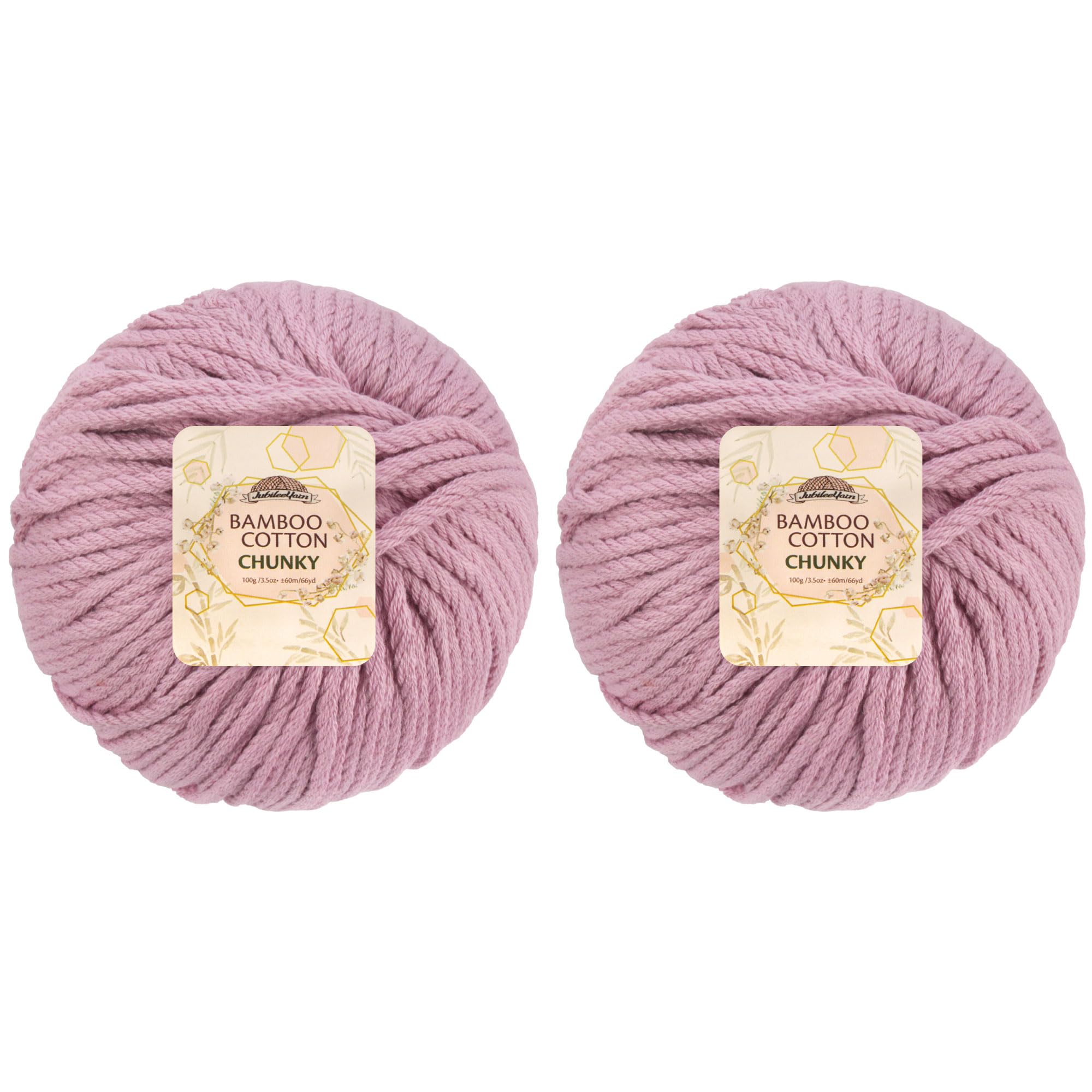 JubileeYarn Bamboo Cotton Chunky Yarn - 100g/Ball - Cotton Candy - 2 Balls — image 1