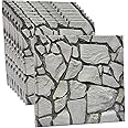 3D Wallpaper Peel and Stick,3D Self-Adhesive Wall Panel,Waterproof Decorative Wall Panels Living Room Decoration 30 * 30cm(10pcs/Pack)(Grey)