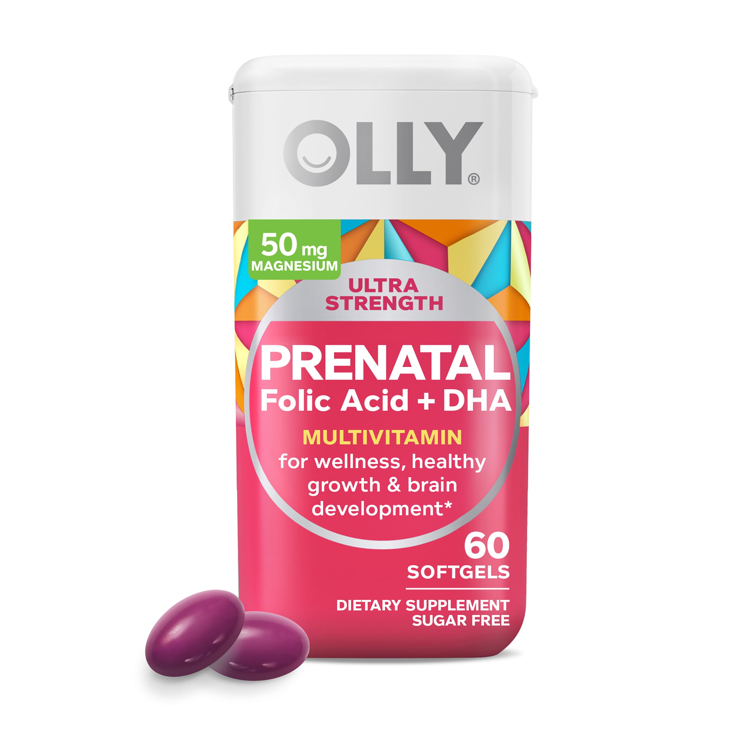 OLLY Ultra Strength Prenatal Multivitamin Softgels, Supports Healthy Growth & Ultra Women's Multi Softgels, Overall Health and Immune Support