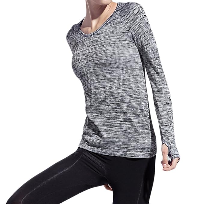 Sports Long Sleeve Yoga T-shirt Running Fitness Jacket at ...