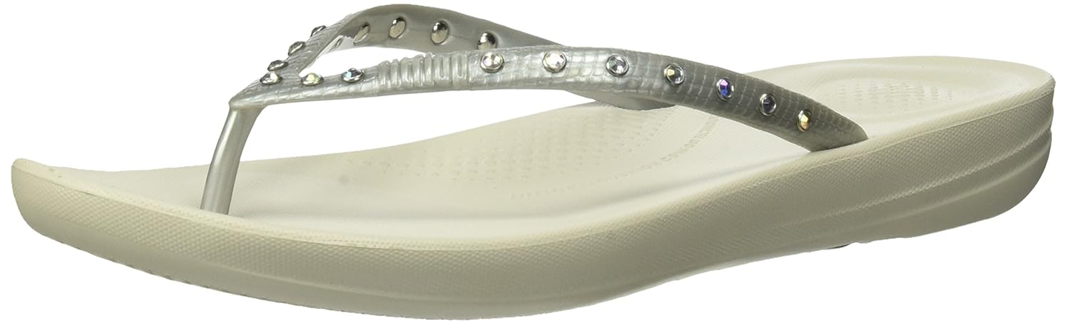 Amazon.com | FitFlop Women's Iqushion Ergonomic Flip Flops Slide Sandal | Flip-Flops