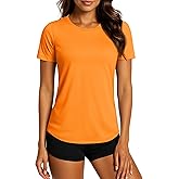 TACVASEN Womens Workout Shirt Short Sleeve UPF 80+ Sun Protection Shirts Moisture Wicking Tops