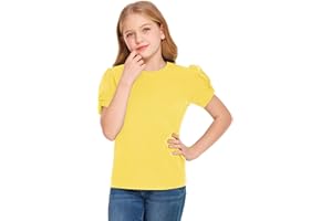 Arshiner Girls T Shirts Twist Short Sleeve Summer Shirts Fashion Crewneck Tops Tee Blouse