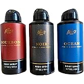 Bath &amp; Body Works The Men's Shop Body Spray - Pack of 3 (Bourbon, Noir, Ocean)