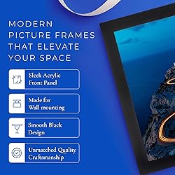 ArtToFrames 17x29 Inch Black Picture Frame, This