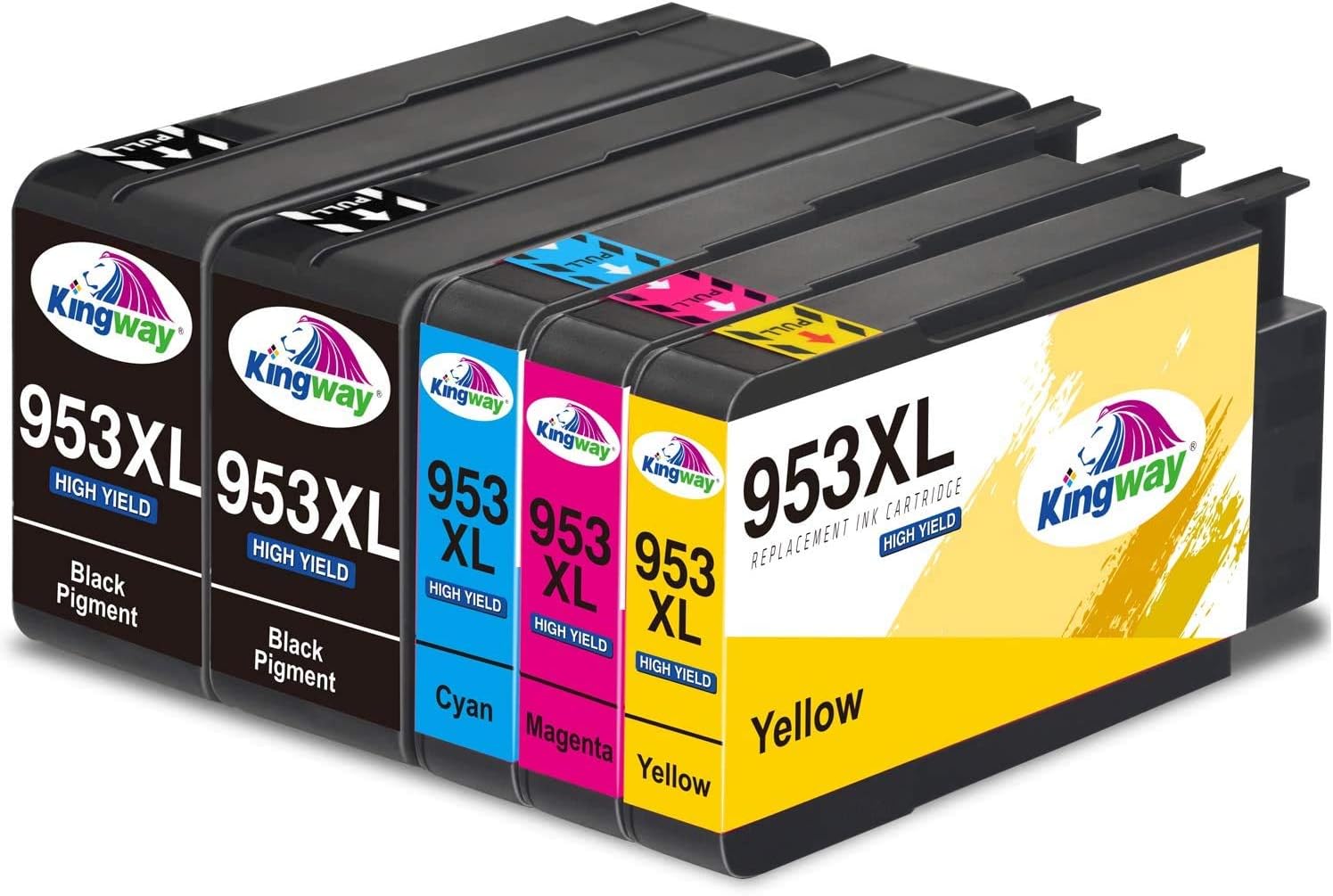 Kingway 953XL Ink Cartridges for HP 953 953XL Ink Black Cyan Magenta