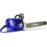Holzfforma 92CC G660 Gasoline Chain Saw Chainsaw Blue Thunder with 84DL 3/8" .063" 25 Inch Guide Bar and Saw Chain