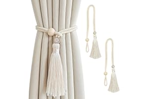2 Pack Curtain Tiebacks Curtains Tie Backs Holdbacks Holders for Drapes Ties Window Draperies Holdbacks Twist Rope Modern Sty
