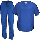 M&M Scrubs Men's Scrub Set Medical Scrub Tops and Pants