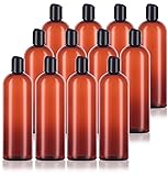 JUVITUS 16 oz / 500 ml Amber Slim PET Plastic