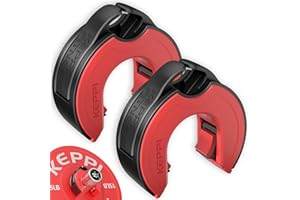 KEPPI FITNESS KeppiFitness Barbell Clamps, 2-Inch Aluminum Barbell Clips with Magnetic Storage, Fast Locking & Removal - OPENCOLLAR (Black,Red)