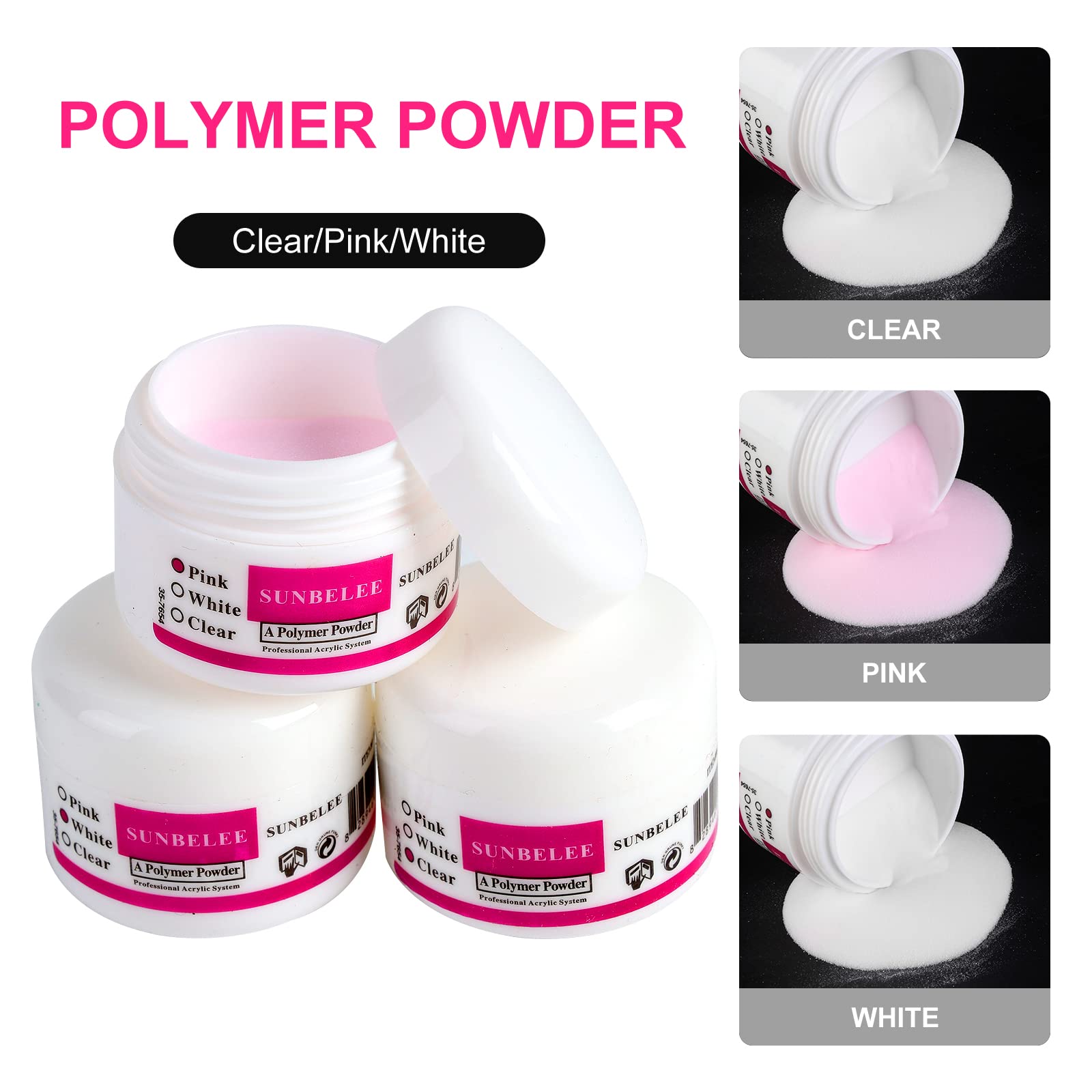 Professional Nail Kit - 12 Glitter Acrylic Powder, Tips, Decoration, DIY Nail Art Tools & Supplies for Beginners - Image 2