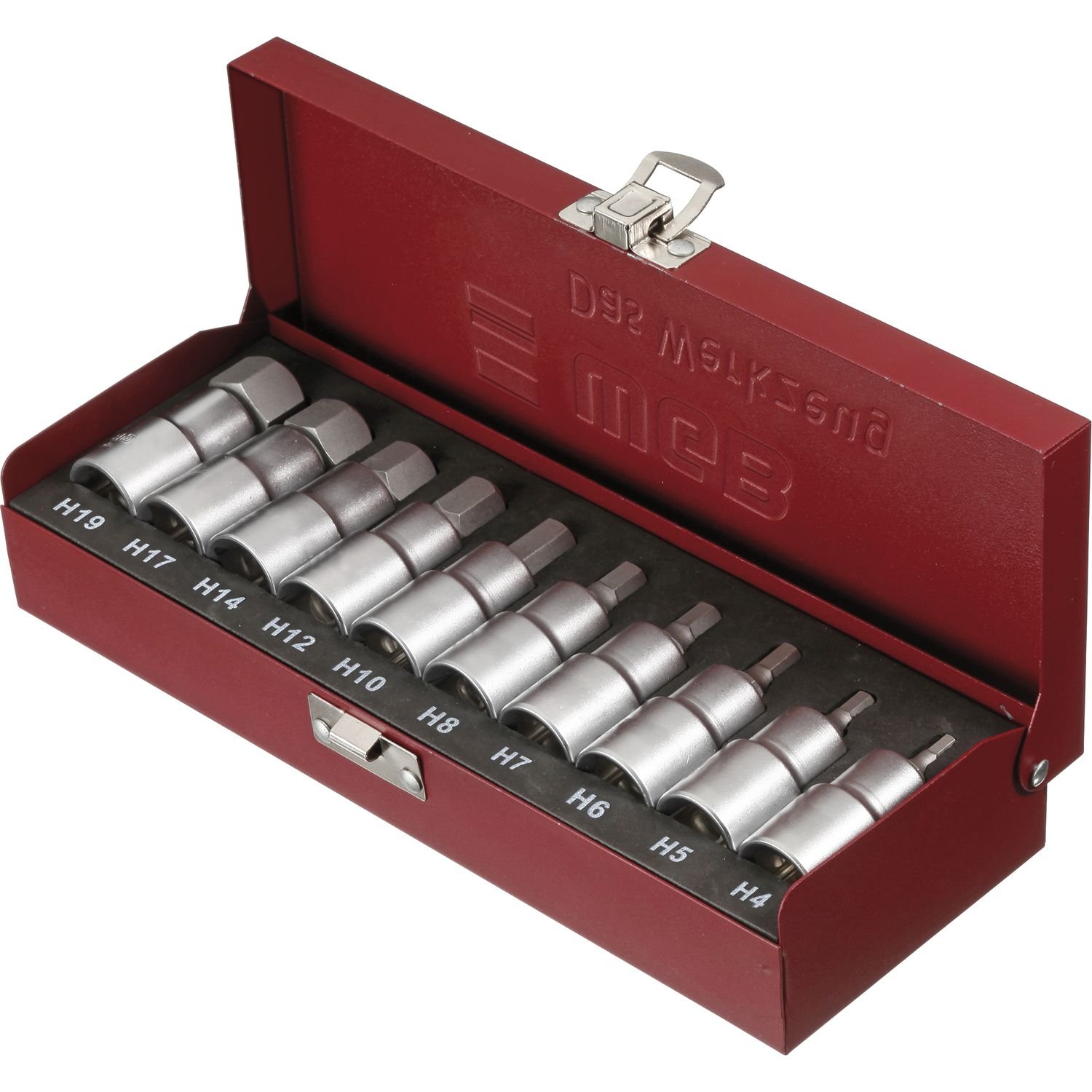 Westfä''Die Schmiede 153950003 WGB Socket Set DIN3120 °C No. 3950 1/2 Square for Hex Bits Set of 10