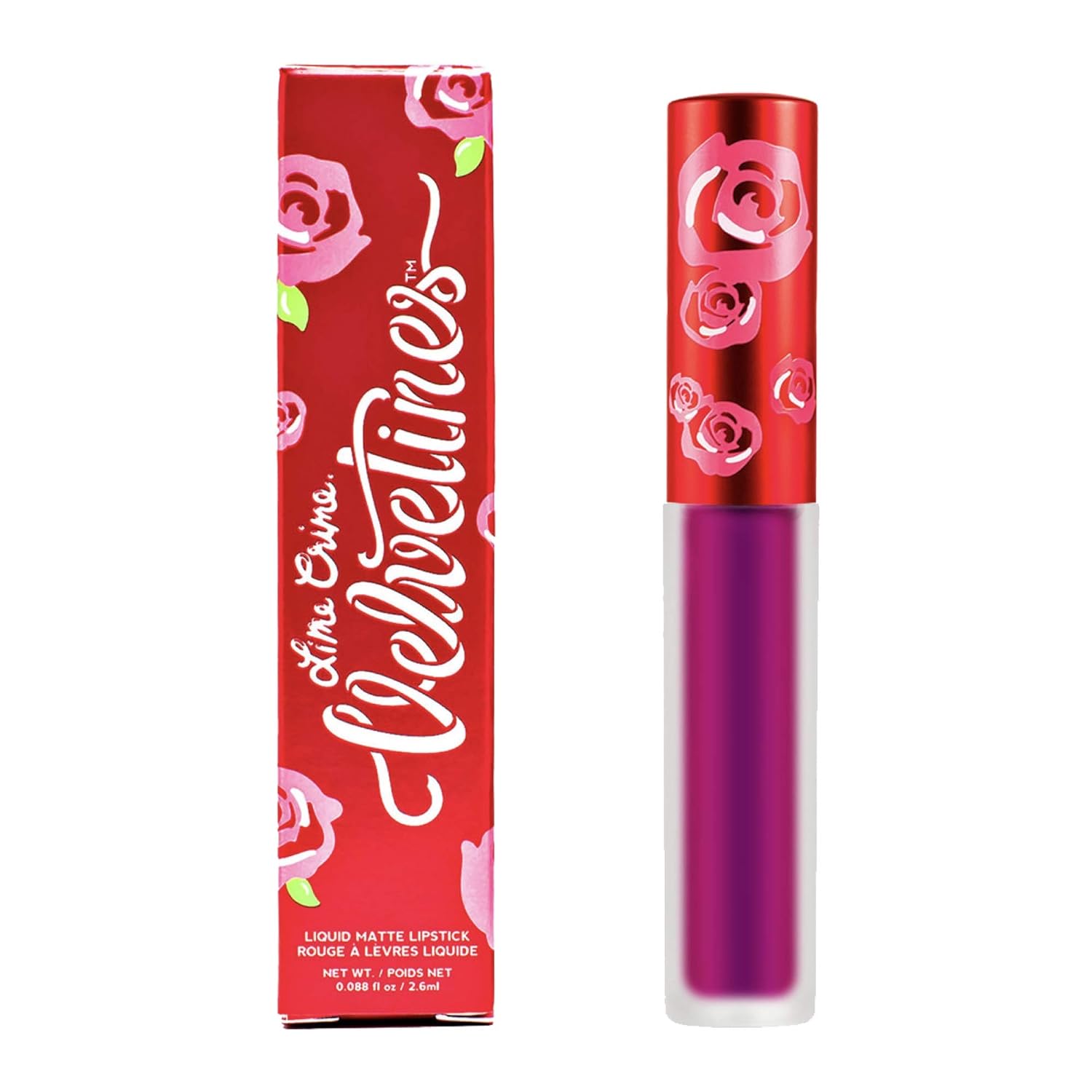 Lime Crime Metallic Velvetines Liquid Matte Lipstick, Passionfruit - Metallic Fuchsia - French Vanilla Scent - Long-Lasting Liquid Metal Matte Lipstick - Won't Bleed or Transfer - Vegan