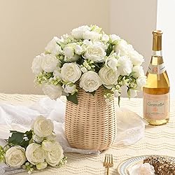 MARTINE MALL 2 Packs Peonies Artificial