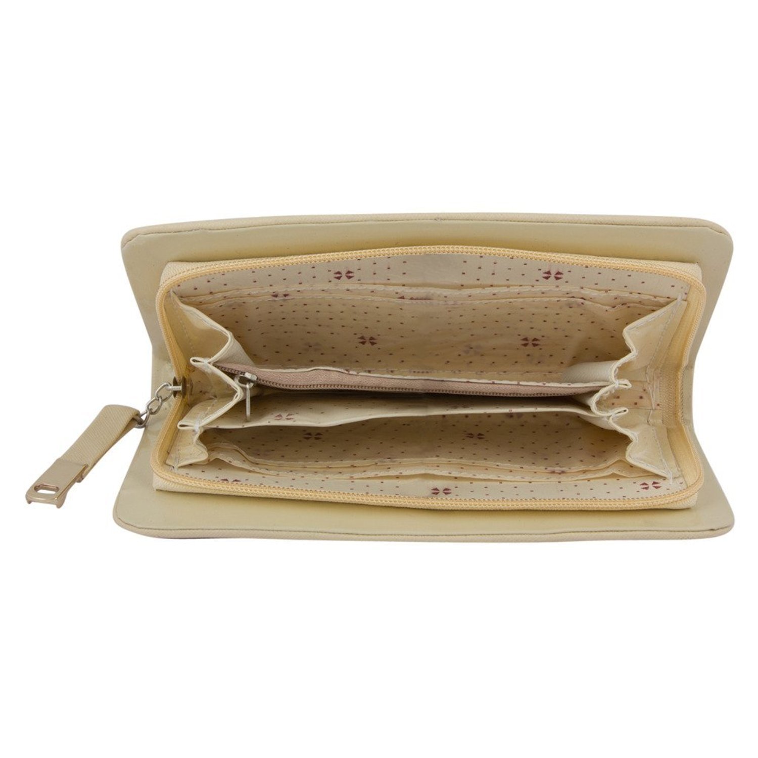 alice girl's gold casual backpack with clutch - combo of 2