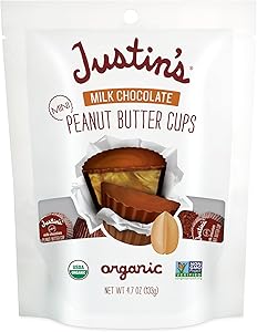 Justin's, Mini Peanut Butter Cups, Milk Chocolate, 4.7 oz