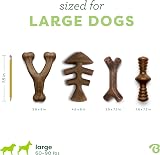 Benebone Four Pack Dog Chew Toys Wishbone Stick Zaggler Salmon Fishbone view 4