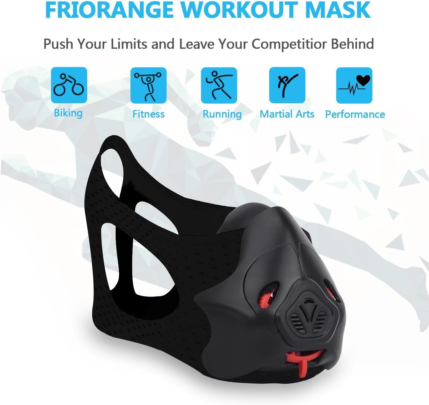 Sport Workout Training Mask Hypoxic Breathing Resistance Mask ...
