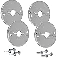 PROCURU 4-Pack 1/2-Inch CTS (5/8" OD) E3755 Hinged Split Escutcheons, Chrome Pipe Cover Plates with Screws, for 1/2" Copper, PEX Pipe