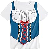 GRAJTCIN Oktoberfest Womens Shirts German Short Sleeve Novelty T-Shirt Ladies
