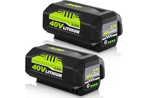OHYES BAT 40V 6000mAh Lithium Replacement for Ryobi 40 Volt Battery 6.0Ah Compatible with Ryobi 40V Battery OP4040 OP40401 OP4026 OP40261 OP4050 OP40201 OP40601 Compatible with 40V Cordless Tools (Green)