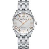 Hamilton Jazzmaster Automatic Men's Watch, 40mm Stainless Steel Case | Swiss Made, Silver Dial Analog Watch, Water Resistance 50m, Sapphire Crystal, 3-Hand Movement, Stainless Steel Strap