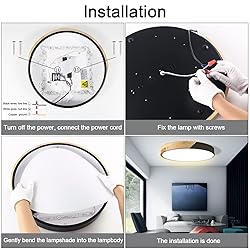 Led Ceiling Light Flush Mount: 15.8 Inch 30W
