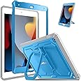 Fintie Case for iPad 9th / 8th / 7th Generation (2021/2020/2019) 10.2 Inch - [Tuatara Magic Ring] 360 Degree Rotating Grip Stand Shockproof Fully-Body Rugged Cover with Screen Protector, Blue