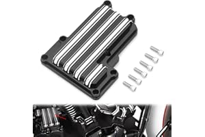 ALLOYFORGE Gauge Transmission Top Cover for Harley Twin cam Models Fat Bob FXDF Dyna Street Bob 06-17 Touring Road King Street Glide Electra 2007-2016Softail Deluxe FLSTN CNC Aluminum (Top Cover)