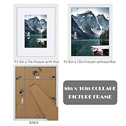 Hongkee 8x10 White Picture Frames set of 3, Made of