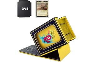 Stepane Customized MTG Commander Deck Box, 100 Card Deck Box, Magic Card Storage Box with 2 Dividers and 1 Mini Snap Card Hol