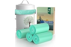 AYOTEE 100% Compostable Trash Bags, Small Compost Bags 1.3 Gallon, Small Trash Bags Compostable Bags for Kitchen Compost Bin 4.5-5 Liter, Meeting ASTM Standards Certified 125 Count