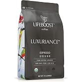 Lifeboost Espresso Ground Coffee, Certified Organic, 12oz | Non-GMO, Low Acid, Single Origin, Shade Grown - Third Party Tested For Mycotoxins &amp; Pesticides
