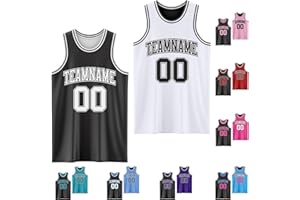 YUNXIKEYU Custom Reversible Basketball Jerseys Double Sided Basketball Tank Tops Practice Team Uniforms for Mens Youth