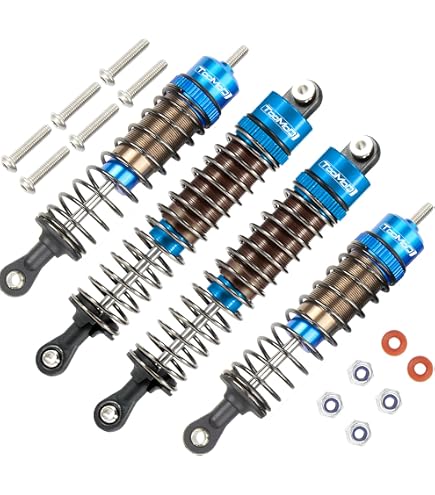 Amazon.com: HobbyMarking Aluminum Front & Rear Oil Shocks Absorber