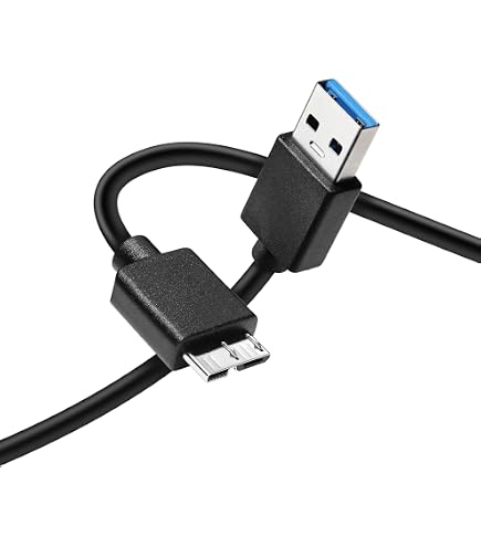 Cavo USB-B per Game Drive di Seagate Compatibile con Xbox / STEB2000200 / STBV2000200 | Maxtor M3 | HDD Verbatim Store 'n' Go Hard Drive | Lexar Professional, Kingston 3.0 Cavo di