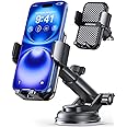 ACMEZING 3-in-1 Car Phone Holder [122+LBS Strongest Suction & Stable Clamp Arm] 360° Adjustable Car Phone Mount, Cell Phone H