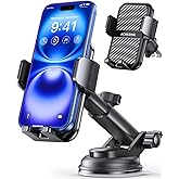 ACMEZING 3-in-1 Car Phone Holder [122+LBS Strongest Suction & Stable Clamp Arm] 360° Adjustable Car Phone Mount, Cell Phone Holders for Your Car for Air Vent Dashboard, Valentine's Day Gifts