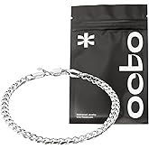 OCTO Bracelet for Men - Mens Chain Bracelet Silver & Stainless Steel Jewelry for Every Occasion - Top Accessories for Men - Waterproof Sweatproof No Tarnish for Everyday